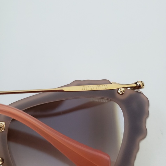 Miu Miu Sunglasses SMU04Q Cat Eye Rose Gold & Rhinestone main image 10